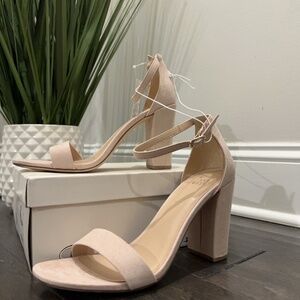 Women’s A New Day Ema Block Heel Sandals – Blush Pink – Size 9.5